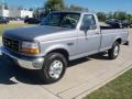 1996 Silver Frost Pearl Metallic Ford F250 XL Regular Cab  photo #3