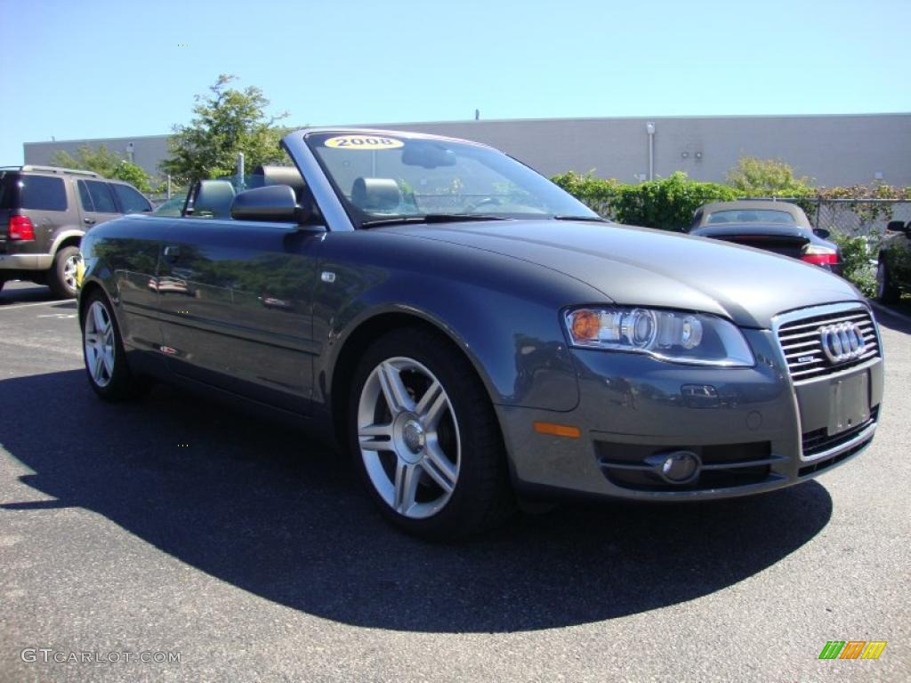 2008 A4 2.0T quattro Cabriolet - Quartz Grey Metallic / Black photo #5