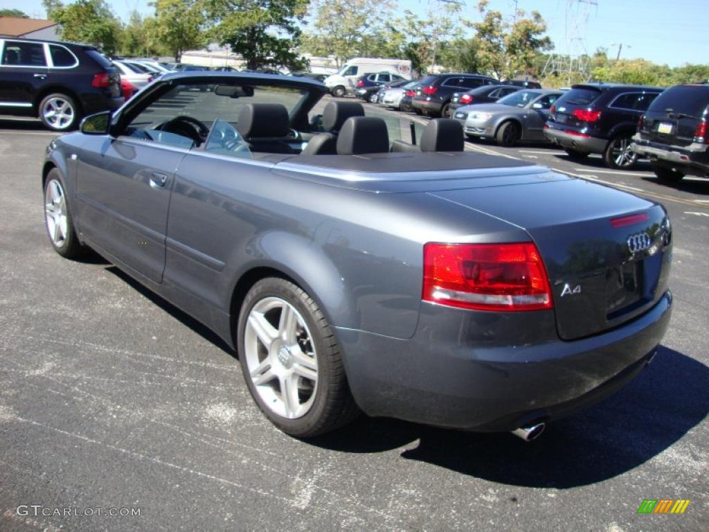 2008 A4 2.0T quattro Cabriolet - Quartz Grey Metallic / Black photo #9