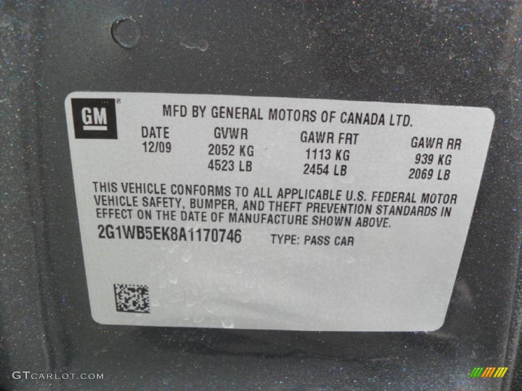 2010 Impala LT - Cyber Gray Metallic / Ebony photo #6