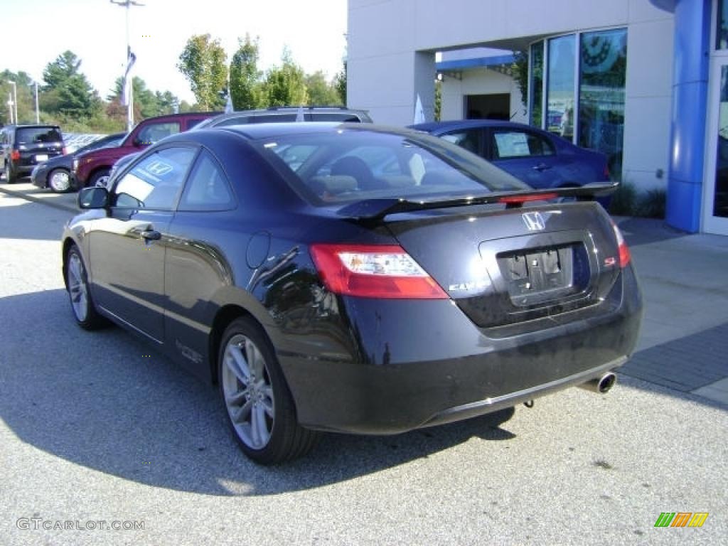 2008 Civic Si Coupe - Nighthawk Black Pearl / Black photo #3