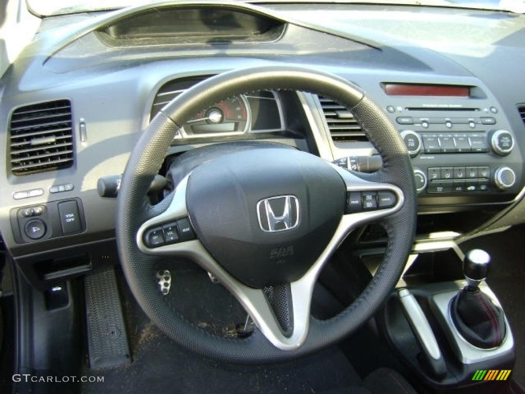 2008 Civic Si Coupe - Nighthawk Black Pearl / Black photo #4