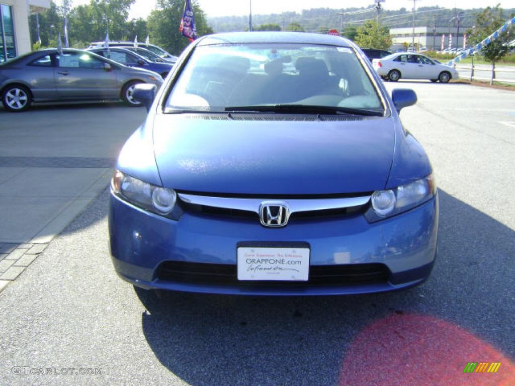 2007 Civic LX Sedan - Atomic Blue Metallic / Ivory photo #9