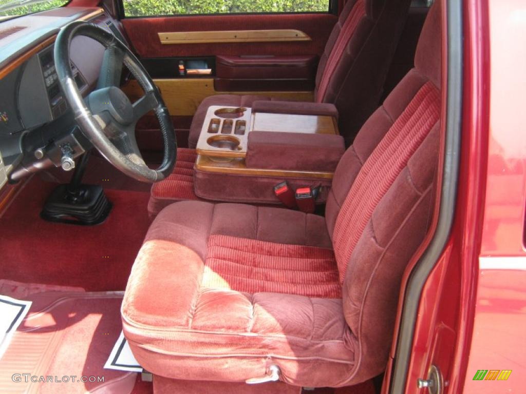 1992 Sierra 1500 SLX Extended Cab - Crimson Red Metallic / Red photo #13