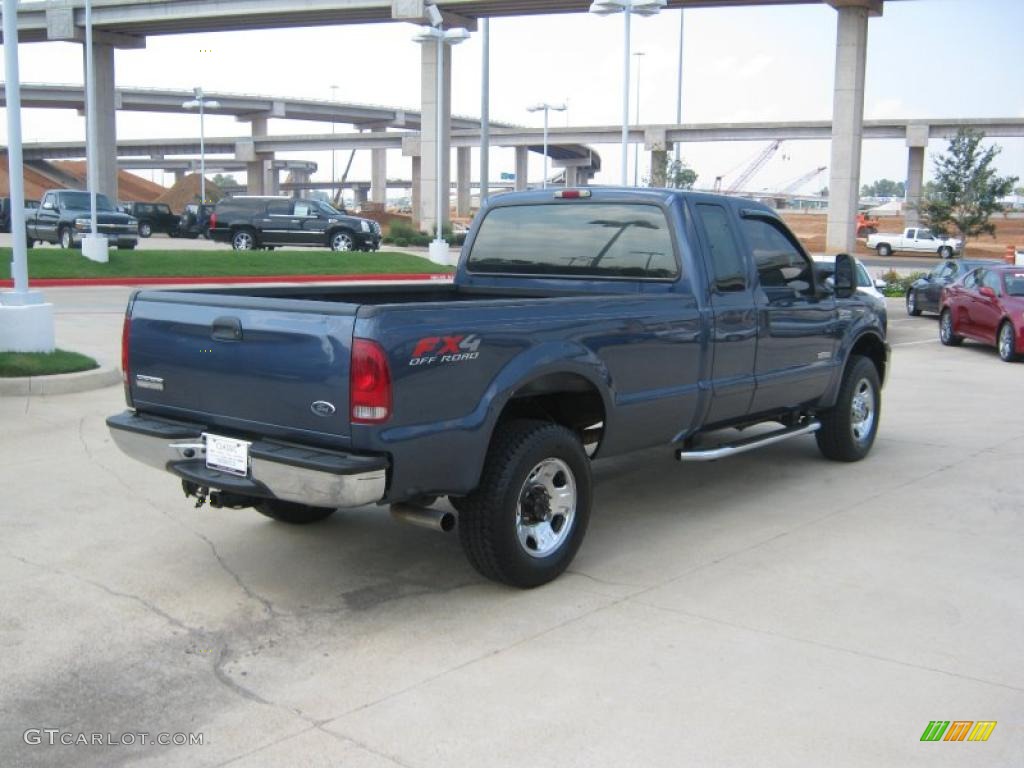 2005 F350 Super Duty FX4 SuperCab 4x4 - Medium Wedgewood Blue Metallic / Medium Flint photo #5