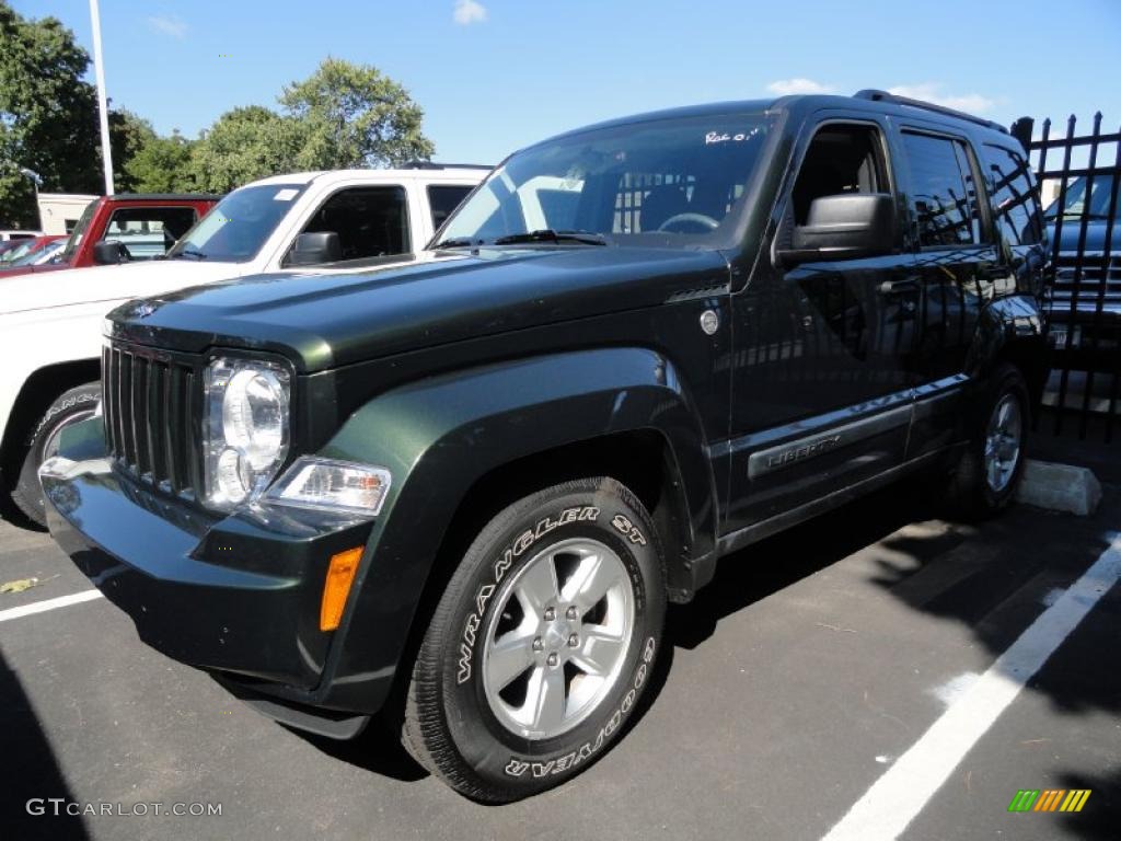 2010 Liberty Sport 4x4 - Natural Green Pearl / Dark Slate Gray photo #1