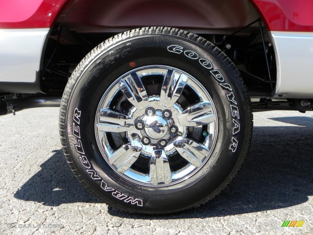2010 F150 XLT SuperCrew 4x4 - Red Candy Metallic / Medium Stone photo #14
