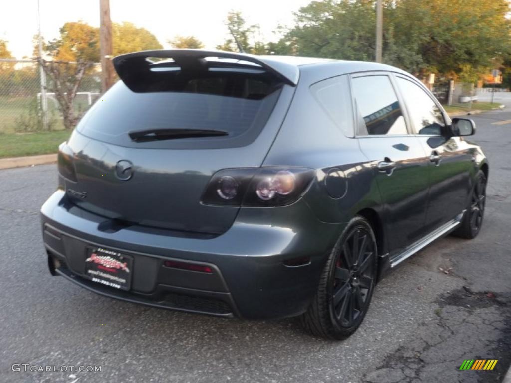 2009 MAZDA3 MAZDASPEED3 Sport - Metropolitan Gray Mica / Black/Red photo #3