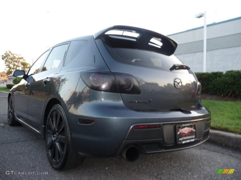 2009 MAZDA3 MAZDASPEED3 Sport - Metropolitan Gray Mica / Black/Red photo #13