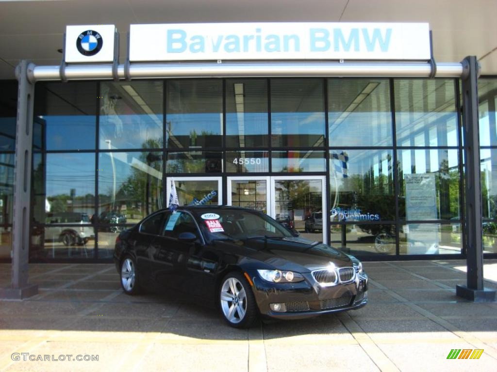 2007 3 Series 335i Coupe - Black Sapphire Metallic / Black Dakota Leather photo #2