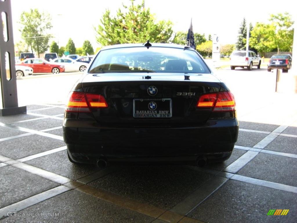 2007 3 Series 335i Coupe - Black Sapphire Metallic / Black Dakota Leather photo #7