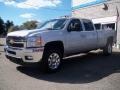 2011 Sheer Silver Metallic Chevrolet Silverado 3500HD LTZ Crew Cab 4x4  photo #1