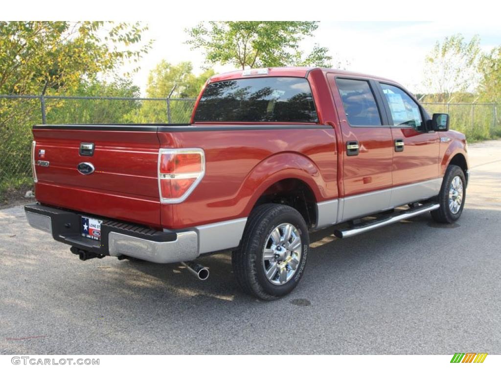 2010 F150 XLT SuperCrew - Red Candy Metallic / Medium Stone photo #3