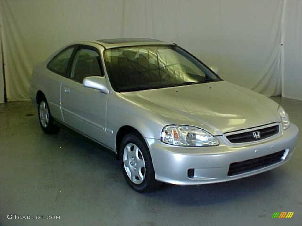 2000 Civic EX Coupe - Vogue Silver Metallic / Dark Gray photo #1