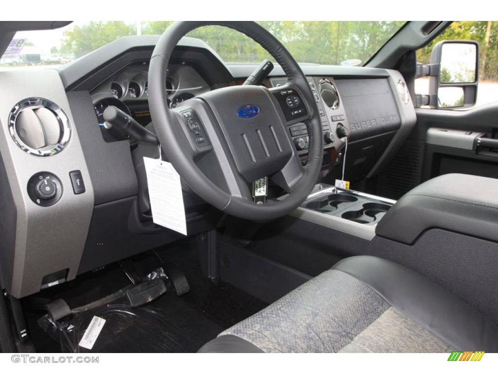 2011 F250 Super Duty Lariat Crew Cab 4x4 - Sterling Grey Metallic / Black Two Tone Leather photo #4