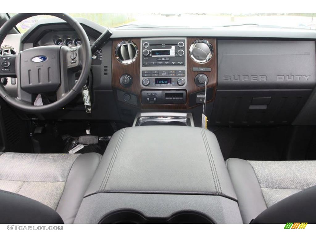 2011 F250 Super Duty Lariat Crew Cab 4x4 - Sterling Grey Metallic / Black Two Tone Leather photo #6