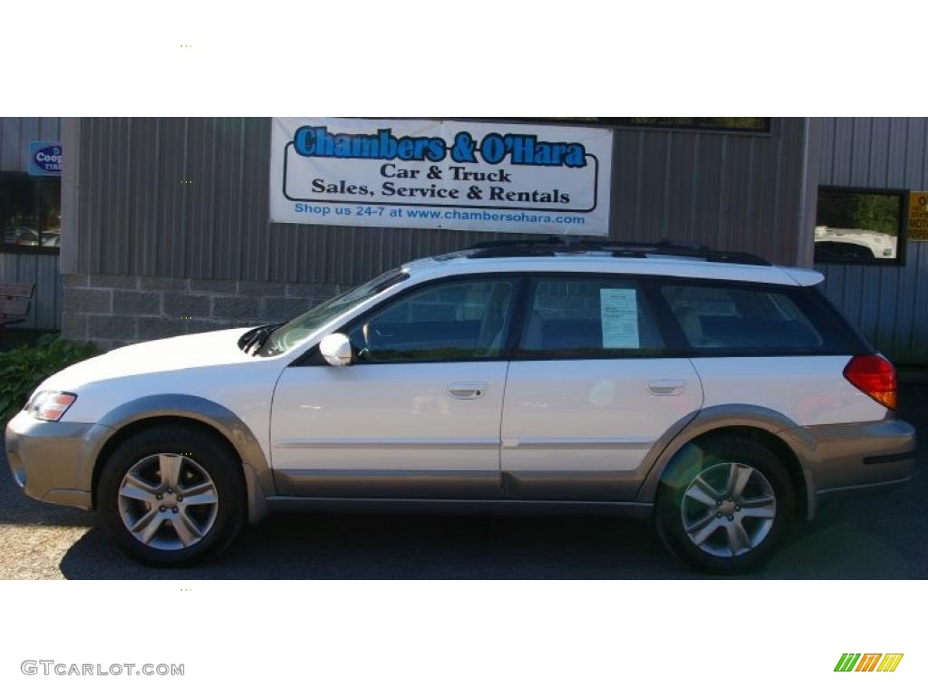 2005 Outback 3.0 R L.L. Bean Edition Wagon - Satin White Pearl / Taupe photo #2