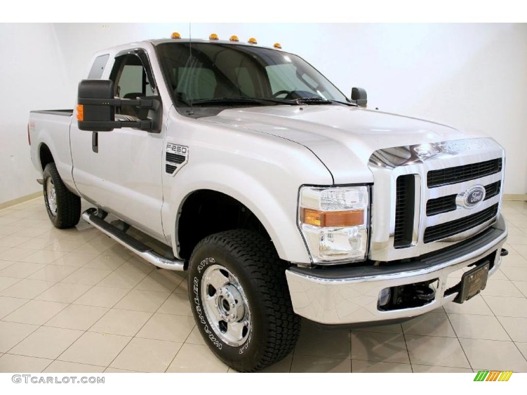 2008 F250 Super Duty XLT SuperCab 4x4 - Silver Metallic / Camel photo #1