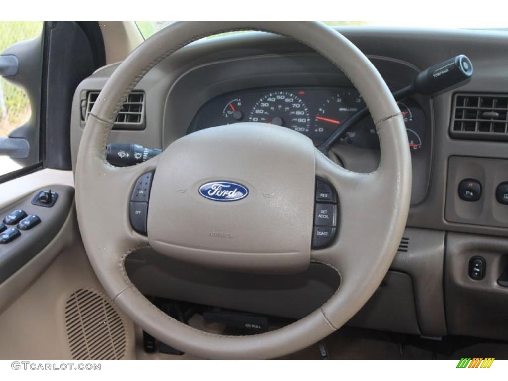 2003 Ford Excursion Eddie Bauer Medium Parchment Steering Wheel Photo #36809753