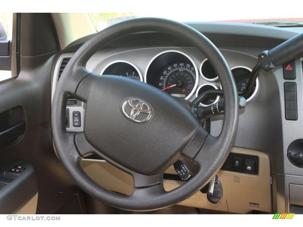 2010 Tundra CrewMax - Salsa Red Pearl / Sand Beige photo #26