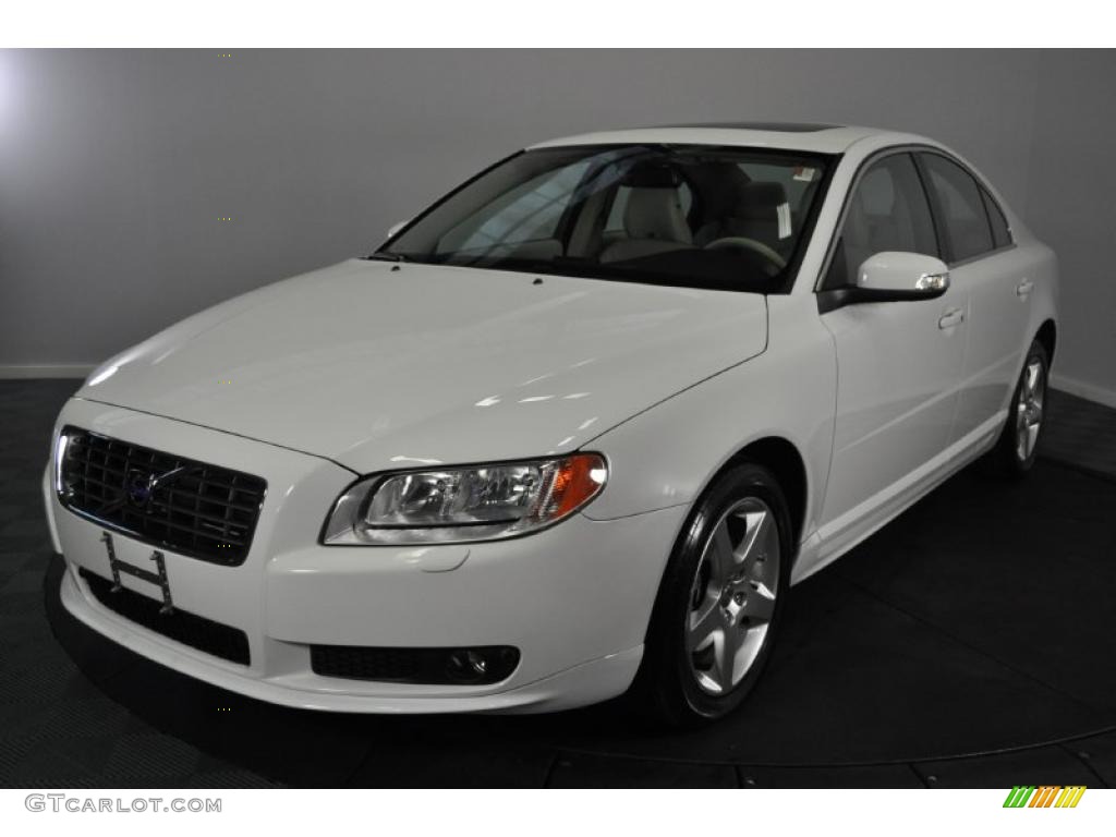 2008 S80 T6 AWD - Ice White / Sandstone Beige photo #1