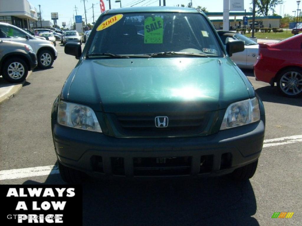 2001 CR-V LX 4WD - Clover Green Pearl / Dark Gray photo #2