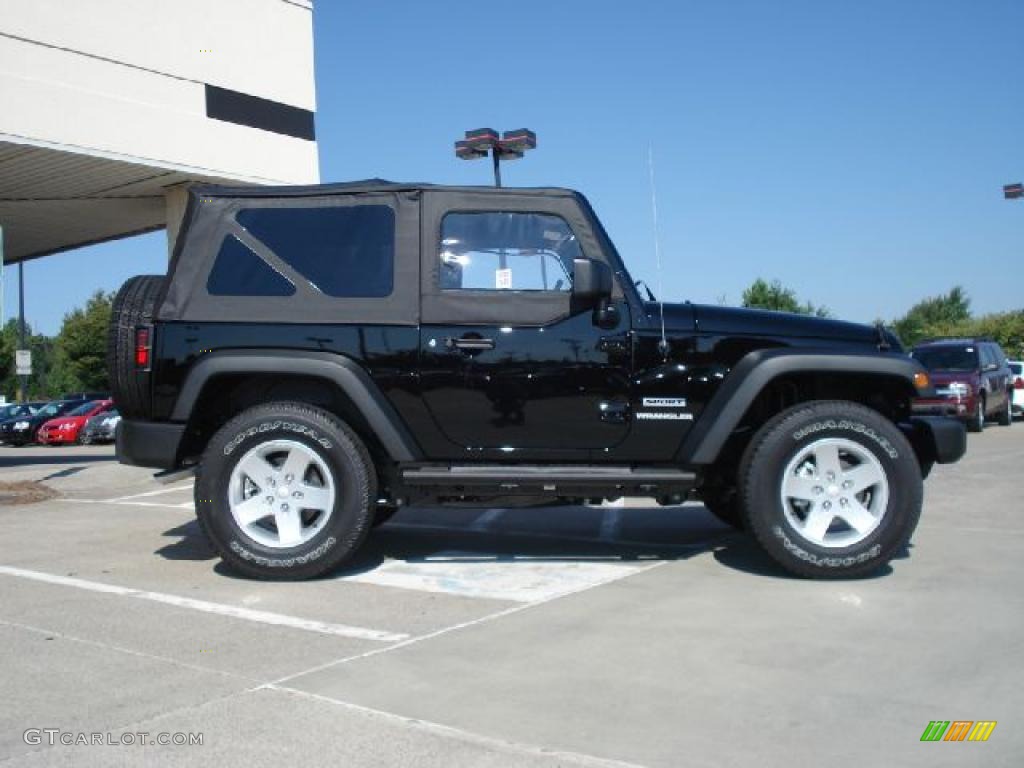 2011 Wrangler Sport S 4x4 - Black / Black photo #2