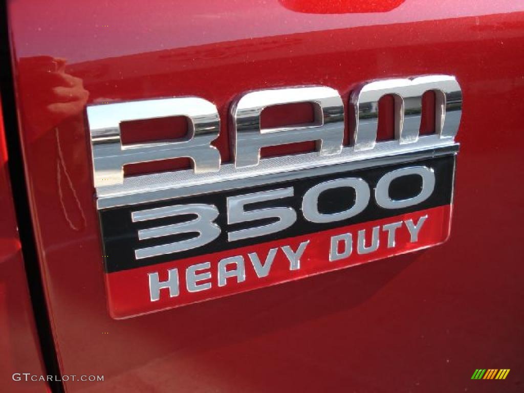 2008 Ram 3500 Big Horn Edition Quad Cab Dually - Inferno Red Crystal Pearl / Khaki photo #32