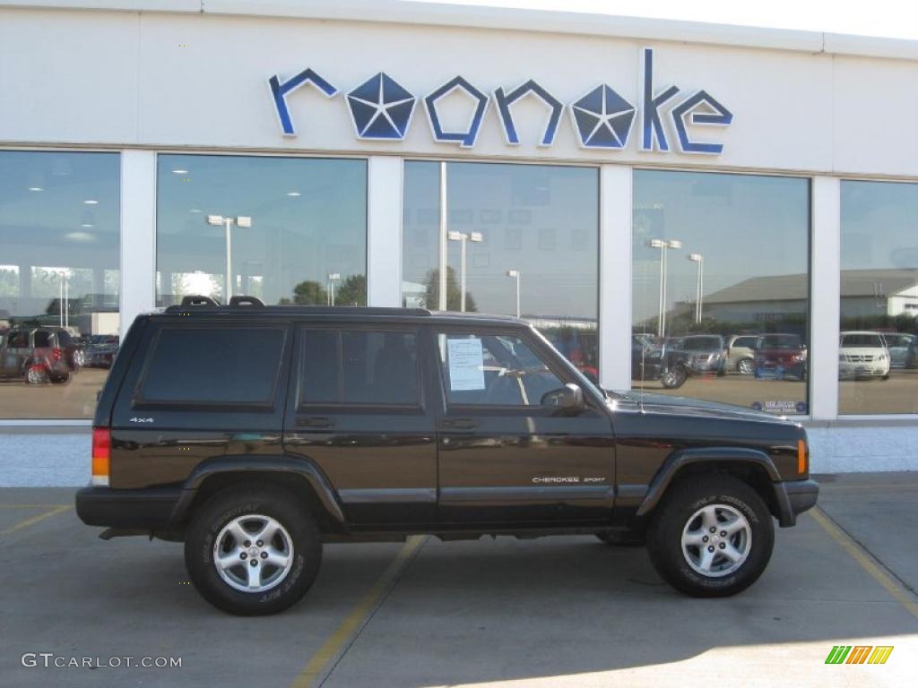 2000 Cherokee Sport 4x4 - Black / Agate Black photo #1