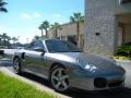 2004 Seal Grey Metallic Porsche 911 Turbo Cabriolet  photo #4