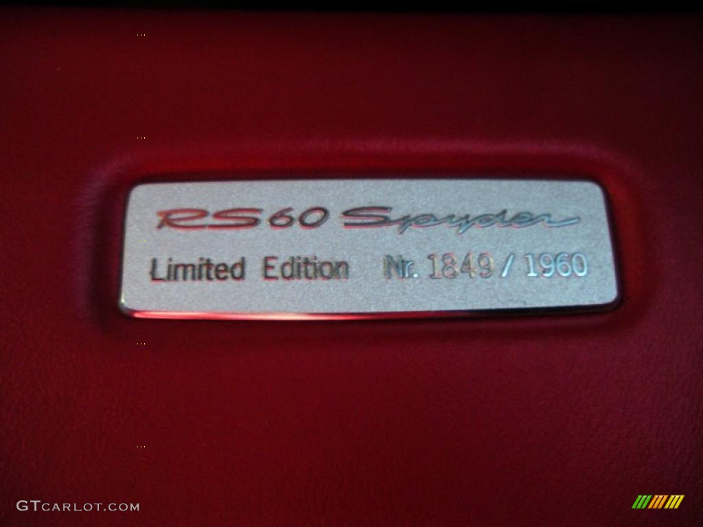 2008 Boxster RS 60 Spyder - GT Silver Metallic / Carrera Red photo #25