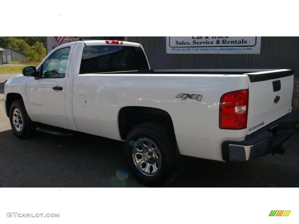 2008 Silverado 1500 LS Regular Cab 4x4 - Summit White / Dark Titanium photo #7