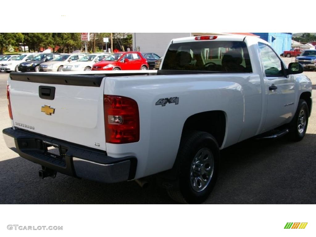 2008 Silverado 1500 LS Regular Cab 4x4 - Summit White / Dark Titanium photo #9