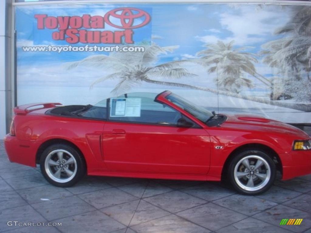 2002 Mustang GT Convertible - Torch Red / Dark Charcoal photo #1
