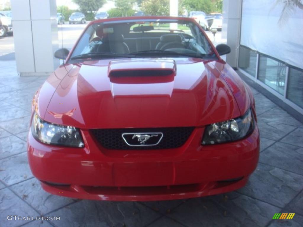 2002 Mustang GT Convertible - Torch Red / Dark Charcoal photo #3