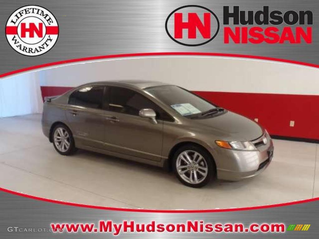 2007 Civic Si Sedan - Galaxy Gray Metallic / Black photo #1
