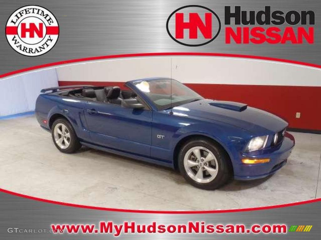 2007 Mustang GT Premium Convertible - Vista Blue Metallic / Dark Charcoal photo #1