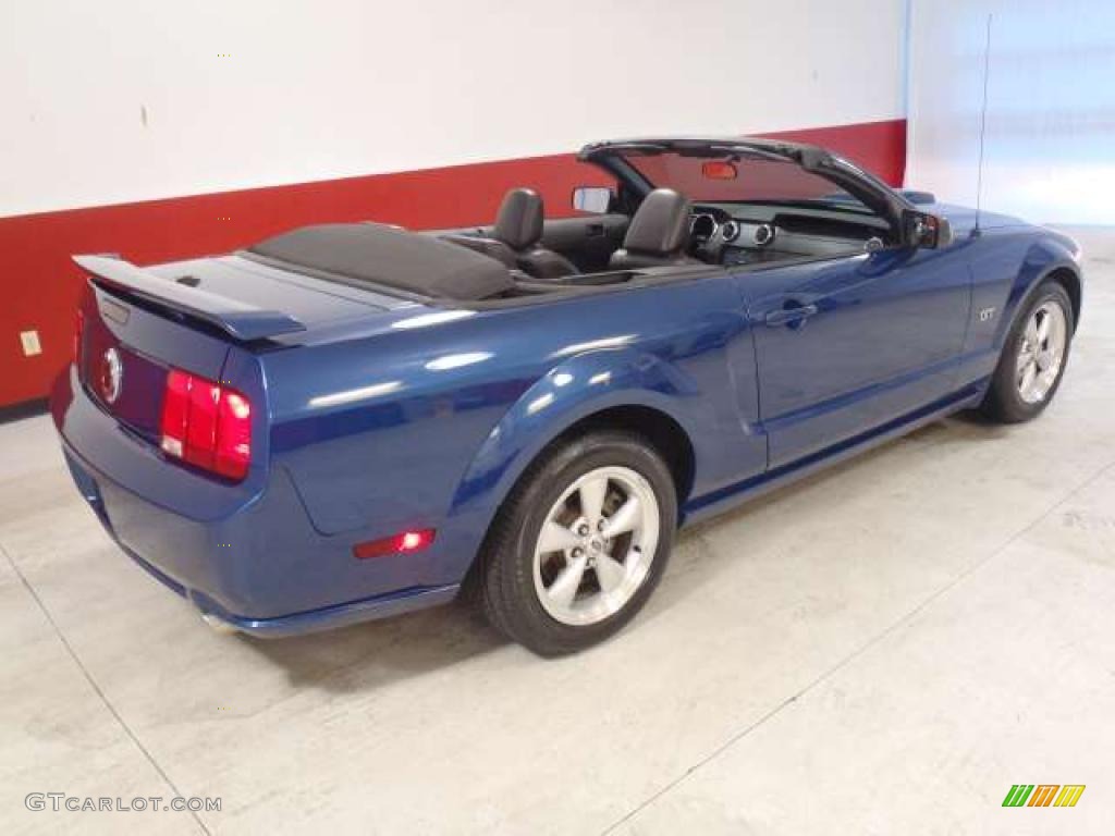 2007 Mustang GT Premium Convertible - Vista Blue Metallic / Dark Charcoal photo #4