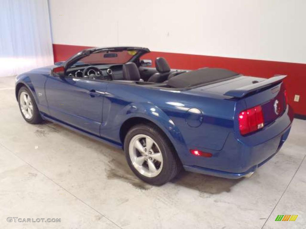 2007 Mustang GT Premium Convertible - Vista Blue Metallic / Dark Charcoal photo #6