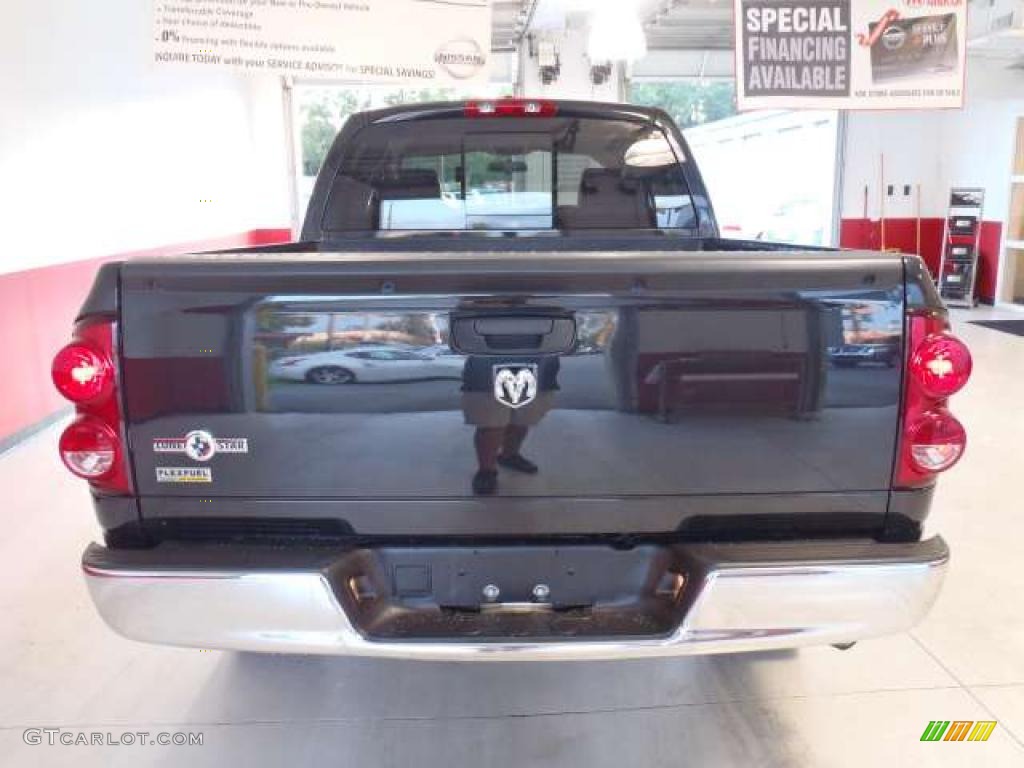 2008 Ram 1500 Lone Star Edition Quad Cab - Brilliant Black Crystal Pearl / Medium Slate Gray photo #5