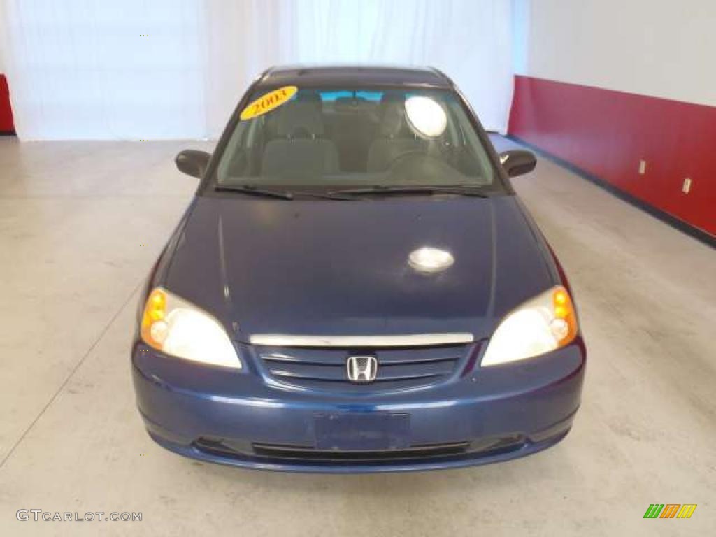 2003 Civic LX Sedan - Eternal Blue Pearl / Black photo #2
