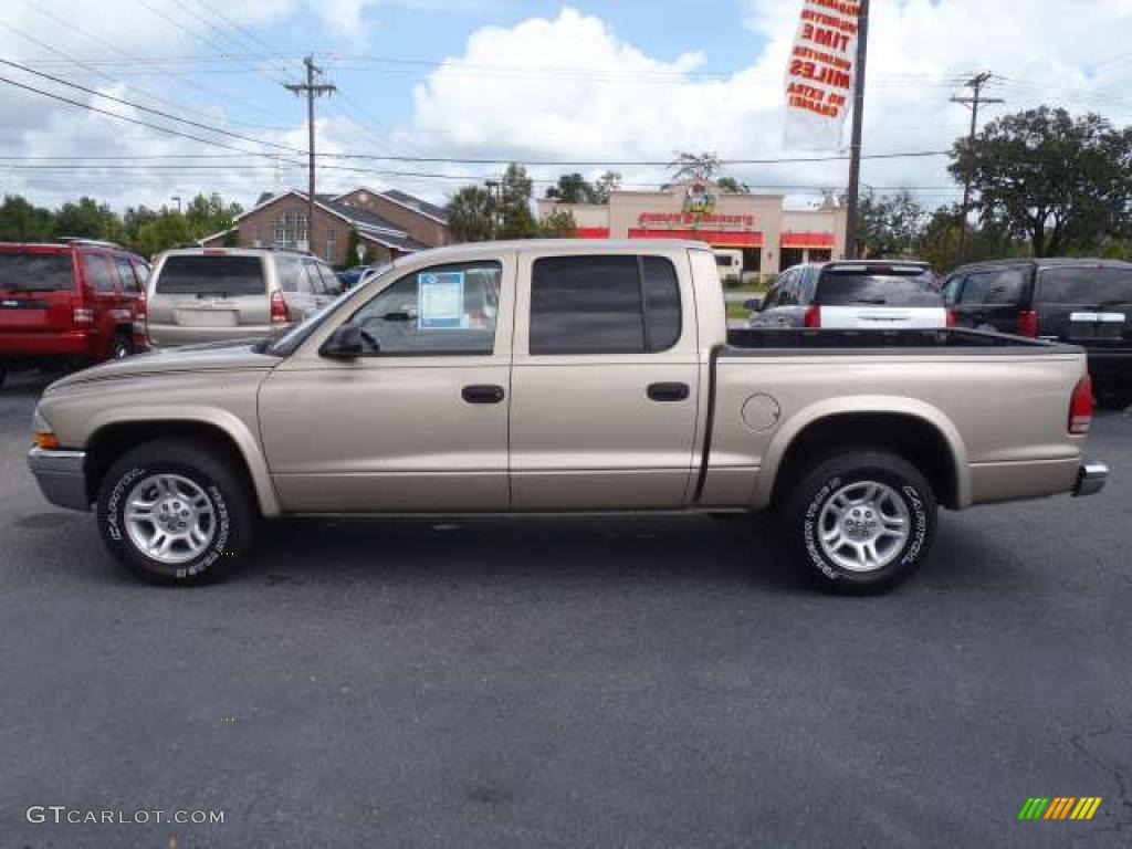 2004 Dakota SLT Quad Cab - Light Almond Pearl Metallic / Taupe photo #7