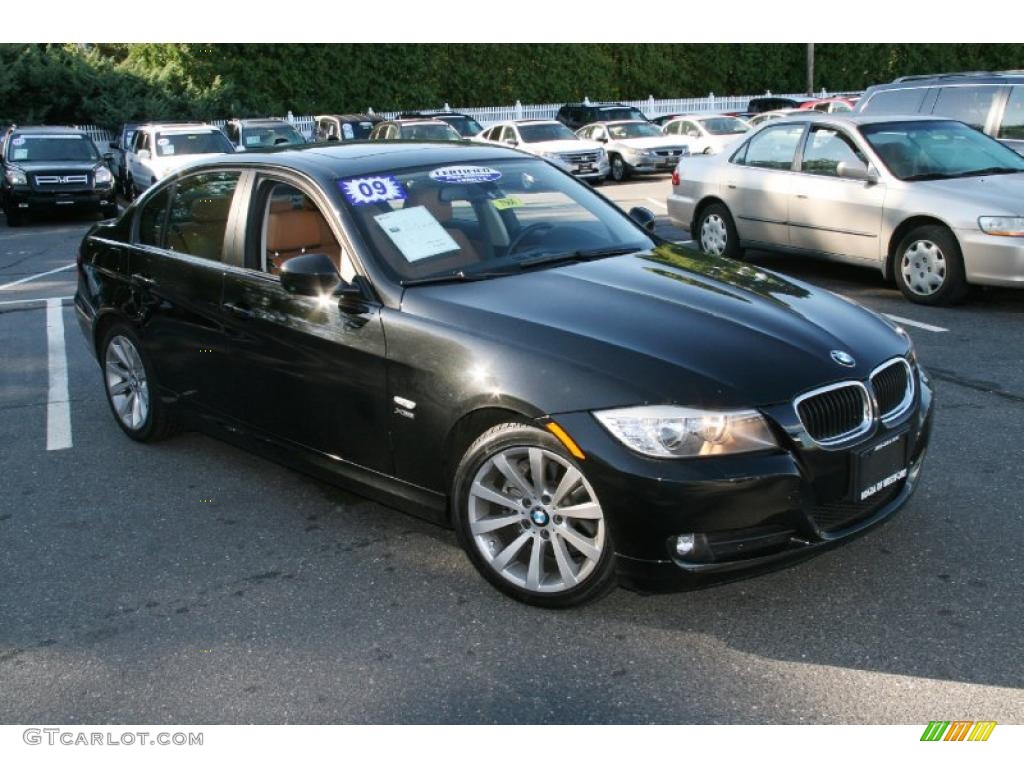 2009 3 Series 328xi Sedan - Black Sapphire Metallic / Chestnut Brown Dakota Leather photo #3