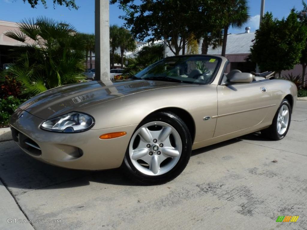 1998 XK XK8 Convertible - Topaz Metallic / Oatmeal photo #1