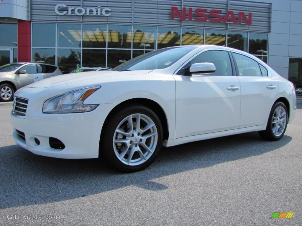 Winter Frost White Nissan Maxima