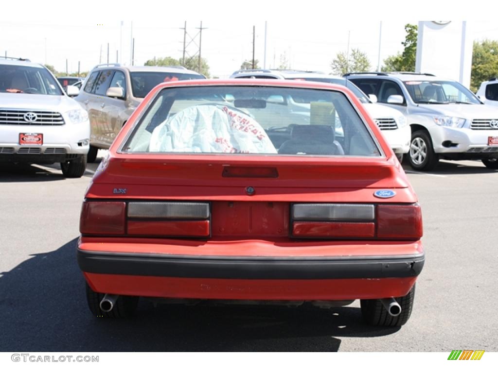 1990 Mustang LX 5.0 Coupe - Bright Red / Black photo #3