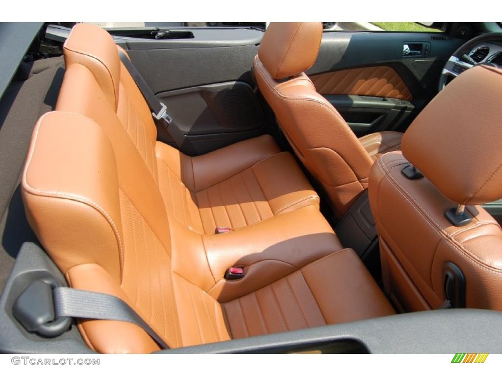 2010 Mustang V6 Premium Convertible - Red Candy Metallic / Saddle photo #12