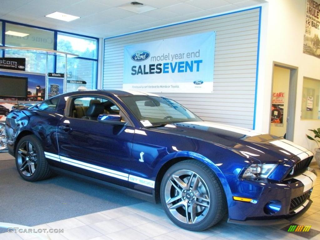 2011 Mustang Shelby GT500 Coupe - Kona Blue Metallic / Charcoal Black/White photo #2