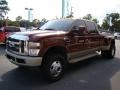 2008 Dark Copper Metallic Ford F350 Super Duty King Ranch Crew Cab 4x4 Dually  photo #4