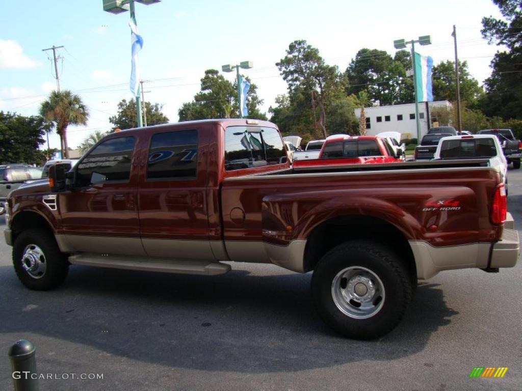 2008 F350 Super Duty King Ranch Crew Cab 4x4 Dually - Dark Copper Metallic / Chaparral Brown photo #5